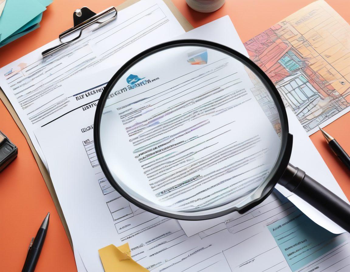 A visually engaging collage showcasing various insurance-related elements, including a magnifying glass over a quote document, hands shaking in agreement, a clipboard with a checklist of claims, and a shield symbolizing protection. Bright colors that draw attention to each element, with a subtle background of a city skyline to represent security. Super-realistic. Vibrant colors. Minimalistic design.